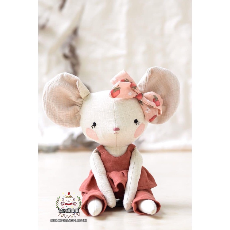 COMBO Gói Nguyên Liệu tự bạn làm Búp bê Thú Bông RAG DOLL vintage - Kit DIY handmade bạn tập may - Bách hóa Na Na