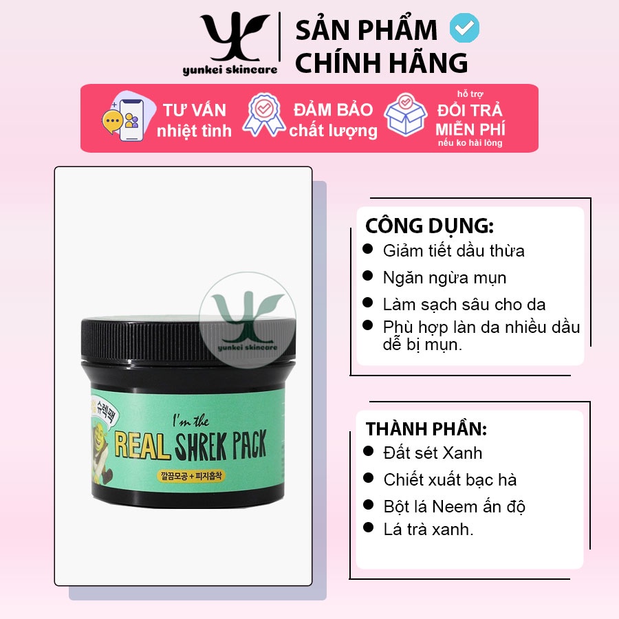 Mặt nạ đất sét Shrek Pack Olive Young