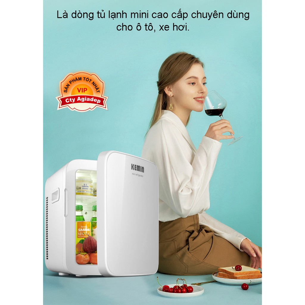 [Mã 229ELSALE hoàn 7% đơn 300K] Tủ lạnh mini oto xe hơi hàng hiệu KEMIN 16L dùng cả trong nhà và xe hơi