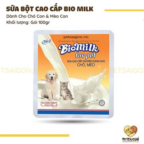 [CHÍNH HÃNG] SỮA BỘT DINH DƯỠNG BIO MILK CHO CHÓ MÈO