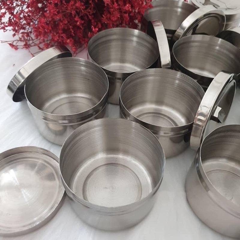 Khay inoc đựng đồ phun xăm-hũ inoc