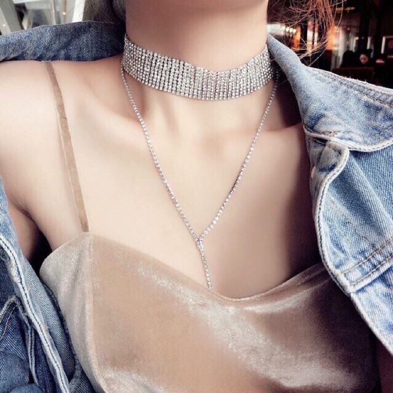 [SALE SỐC] Choker đá sáng cao cấp