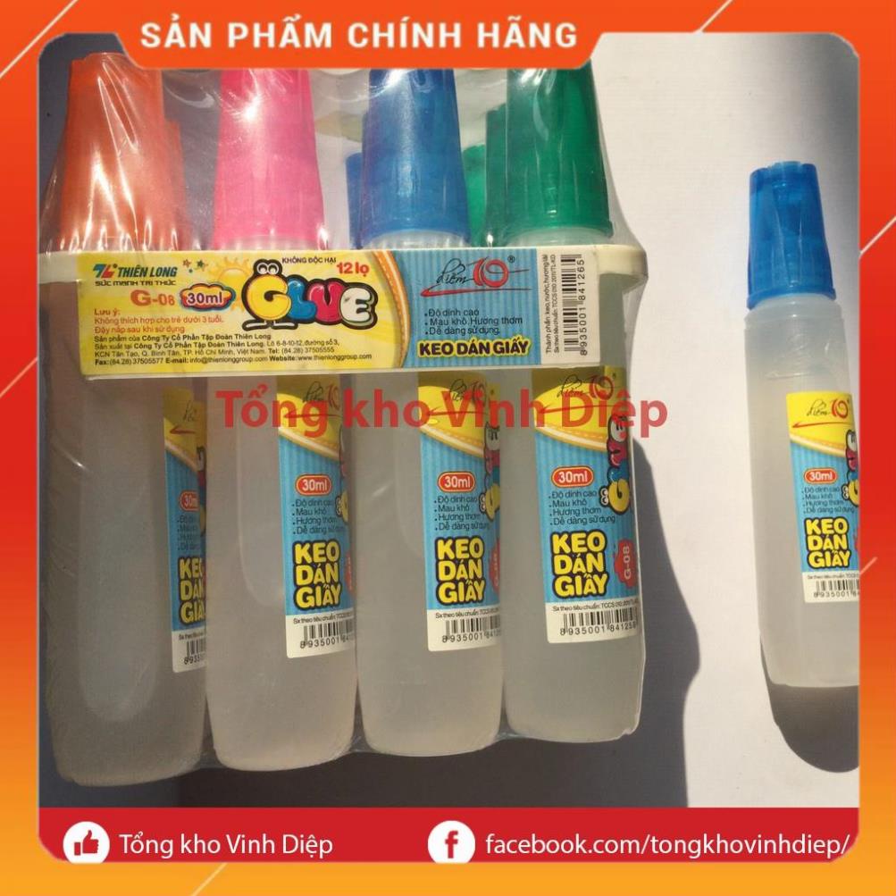 Lọ keo dán giấy, hồ nước dán giấy điểm 10 G-08 30ml