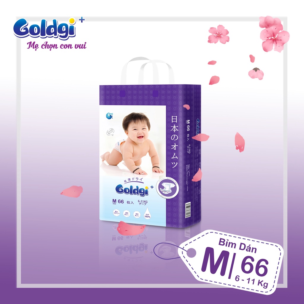 Bỉm Dán GOLDGI Size M  cao cấp