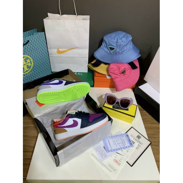 (VIDEO) Giày Thể Thao Tím Pha Màu Da Mềm Êm Fullbox Cao Cấp