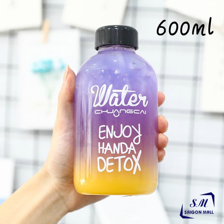 Chai thủy tinh đựng nước DETOX PONGDANG 600ml