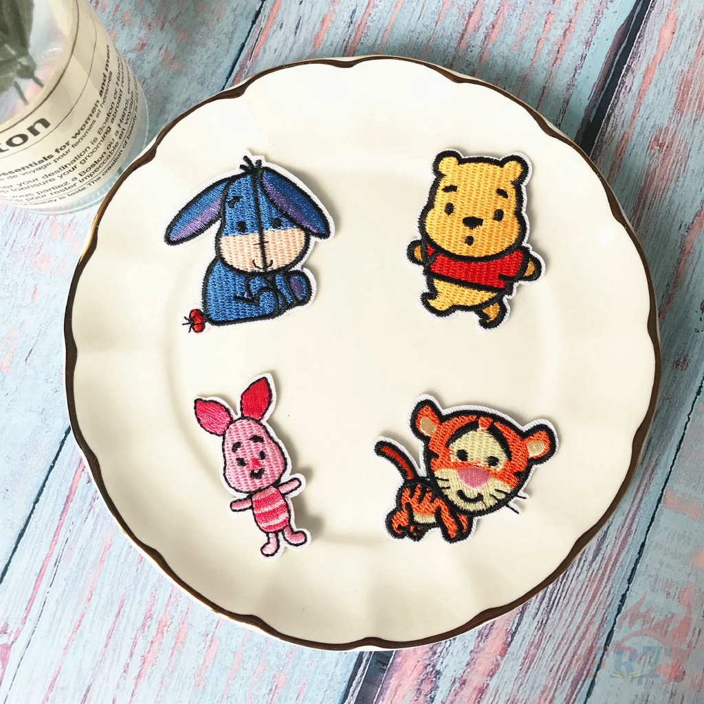 (Hàng Mới Về) 1 Miếng Dán Ủi Trang Trí Quần Áo Hình Gấu Pooh Dễ Thương Series 04