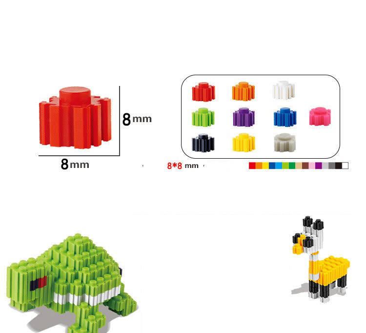 Bộ Đồ Chơi 500 Mảnh Khối Lắp Ráp Mô Hình 8mm