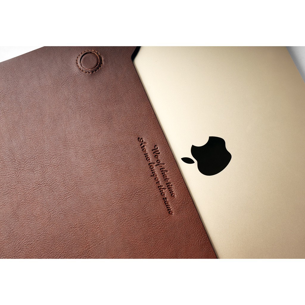 Bao Da Cao Cấp Cho Macbook Tommy Town - Nâu Cafe