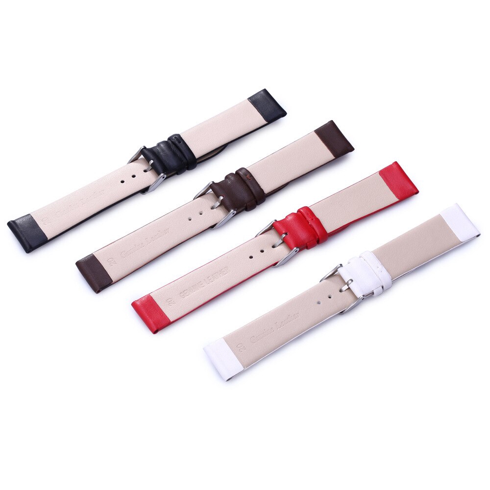 Dây đeo bằng da bò thật siêu mềm và mỏng cho đồng hồ có chiều rộng 8mm 10mm 12mm 14mm 16mm 18mm 20mm