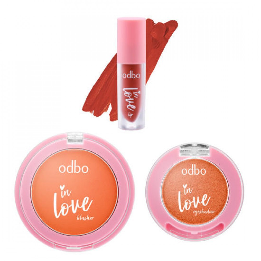 Set Trang Điểm Mắt Má Môi 3 Trong 1 Odbo In Love Set OD1038 Thái Lan