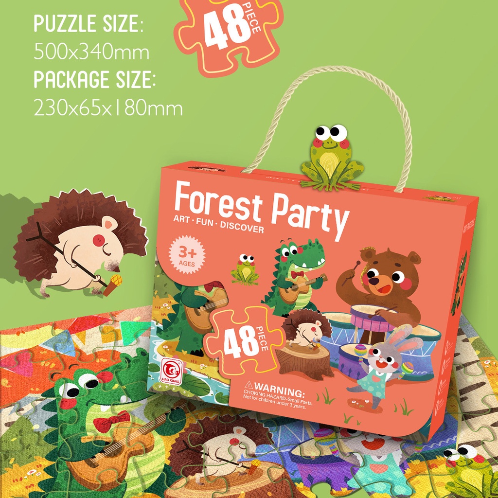 Tranh ghép hình cho bé, tranh ghép thông minh Puzzle cao cấp, kích thước siêu to, 24pc 48pc 60pc