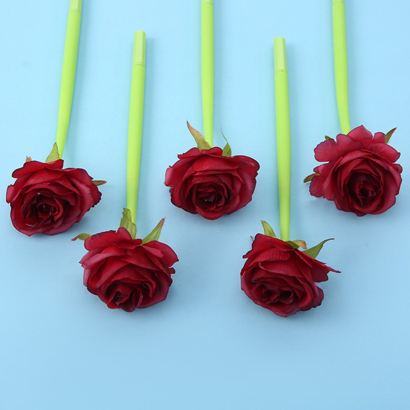 Bút Mực Đen Ngòi 0 5mm In Hình Hoa Hồng