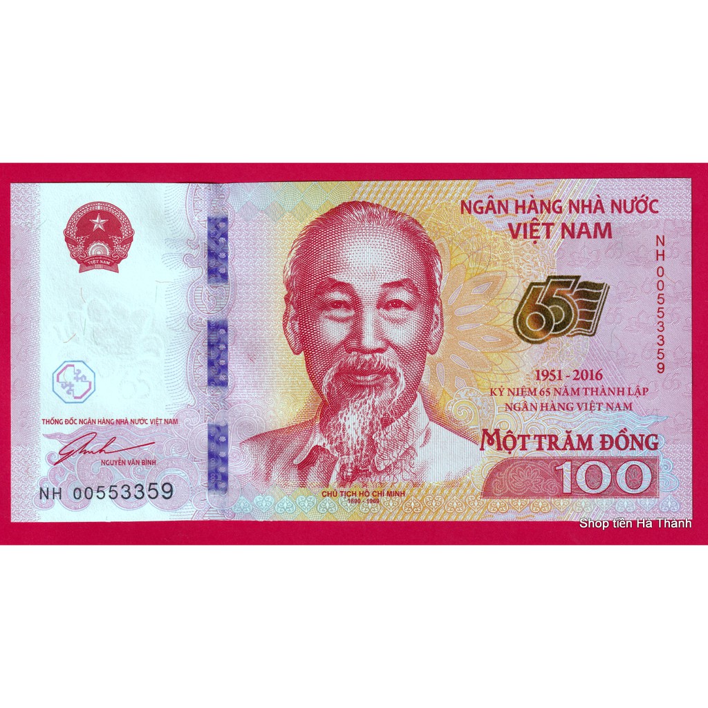 Tờ 100 đồng kỉ niệm 65 năm