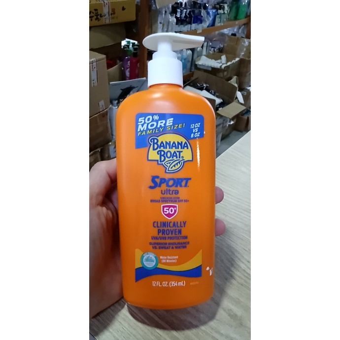 Kem chống nắng thể thao kháng nước Banana Boat Ultra Sport Sunscreen Lotion SPF 50+ 354ml