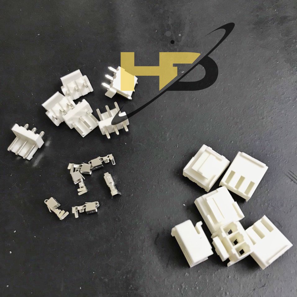 Bộ Đầu Nối Header VH3.96-3P, Connecter Đực Thẳng + Cái + Lõi Sắt