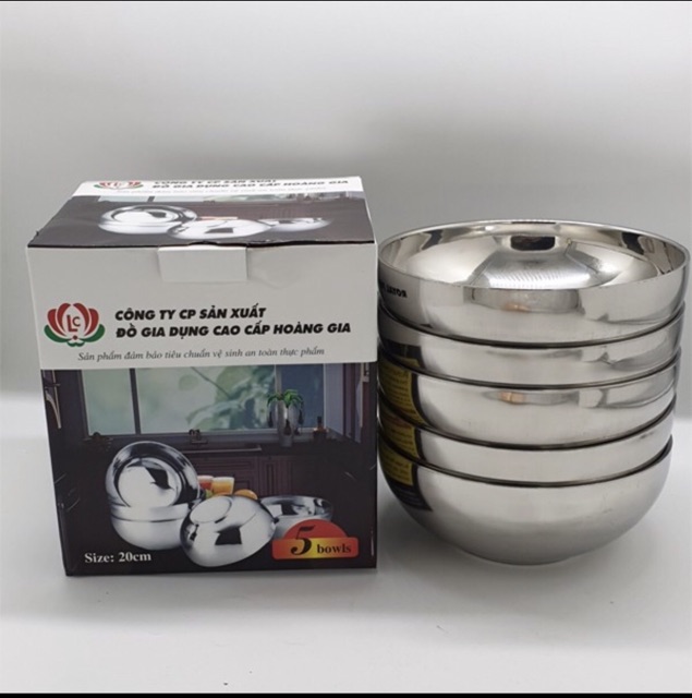Bát tô canh 2 lớp cách nhiệt cỡ 20 cm mẫu trơn- 1 chiếc