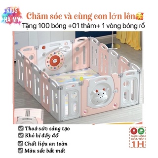 Bộ quây cũi nhựa nguyên sinh cao cấp kích thước 14+2