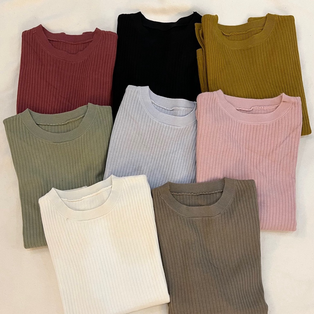 [ Dài Tay ] Áo Len Tăm Mặt Nhung Cổ Tròn Basic Hàng Quảng Châu Chất Đẹp Siêu Dày Dặn Loại 1 - TG94 | BigBuy360 - bigbuy360.vn