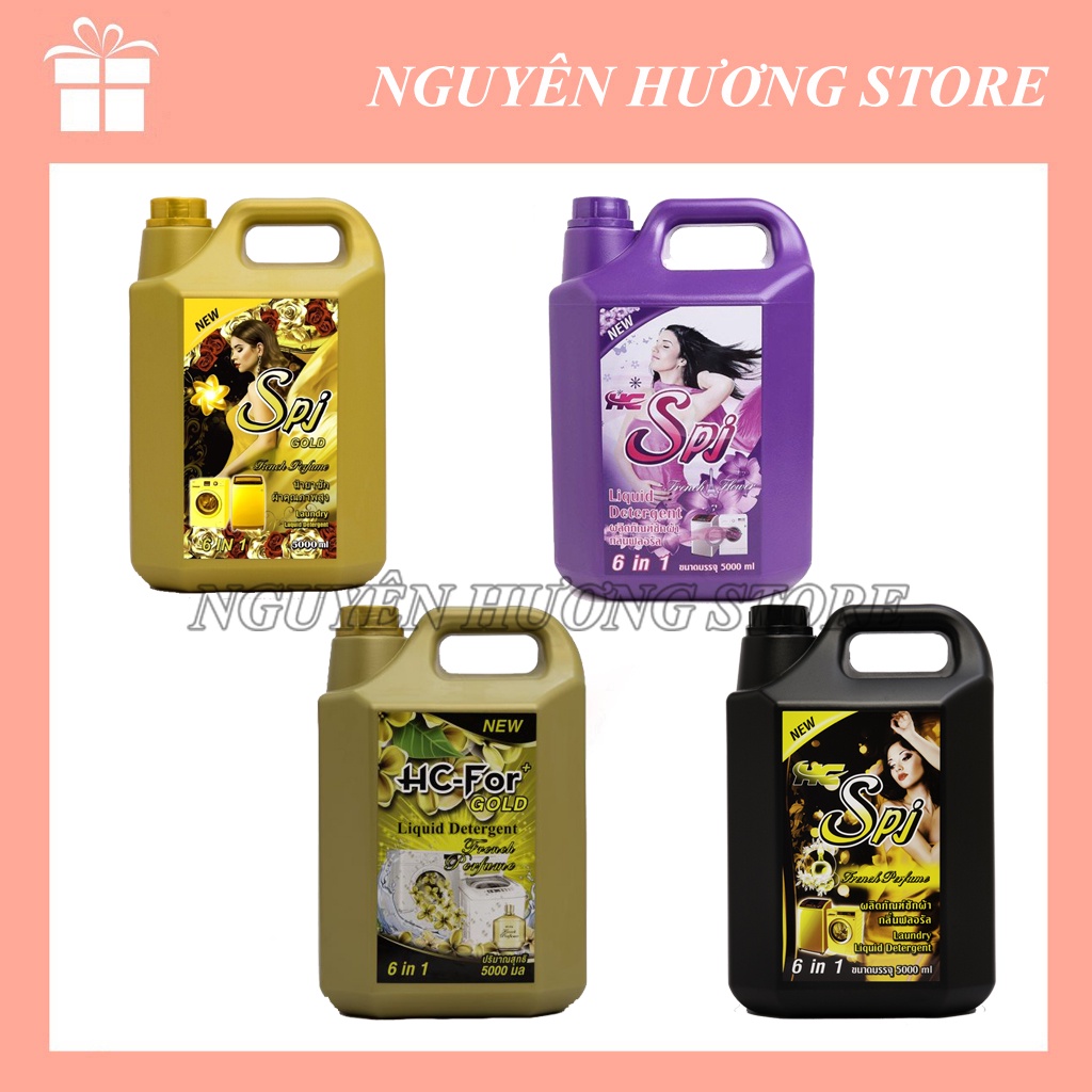 Nước giặt xả Thái Lan HC-SPJ 6in1 can 5000ml Đen/Tím