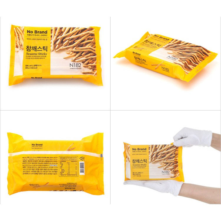 Snack Que Tẩm Mè, Snack Que Vị Phô Mai No Brand Hàn Quốc