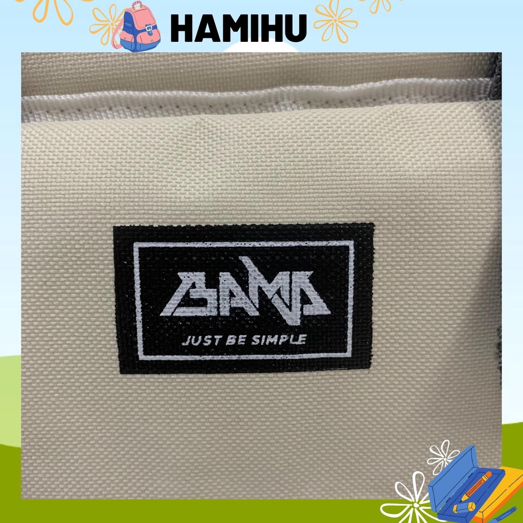 Balo thời trang bama, balo đi học Hamahu HM9, balo Ulzzang màu tím/vàng/ đen