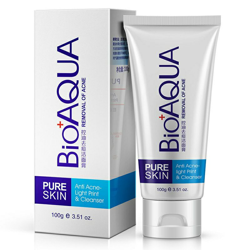 Sữa rửa mặt giảm mụn trứng cá Pure Skin Bioaqua 100ml nội địa Trung