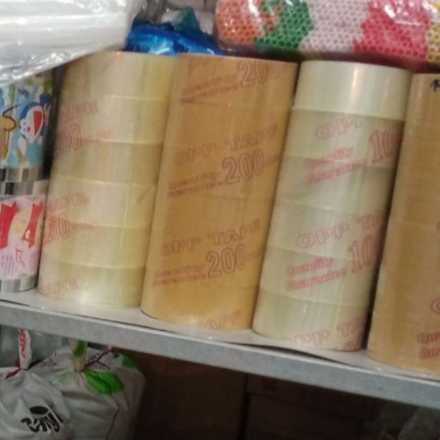 1 cây 6 cuộn Băng keo trong, đục