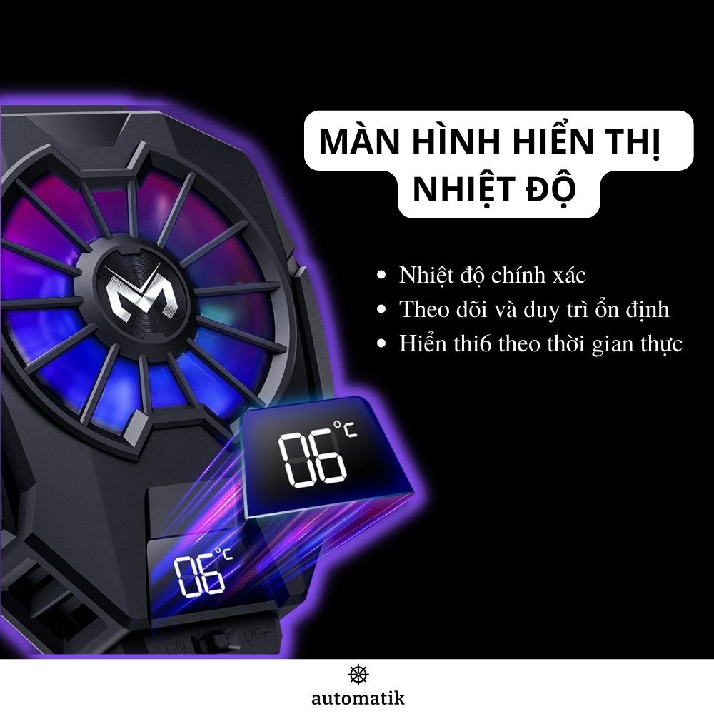 Quạt Tản Nhiệt Điện Thoại Sò Lạnh Làm Mát Memo Gaming LED DL01, DL05, DL07 - Automatik