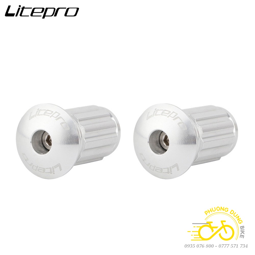 Nắp đậy ống ghi đông nhôm xe đạp LITEPRO - 2 Cái