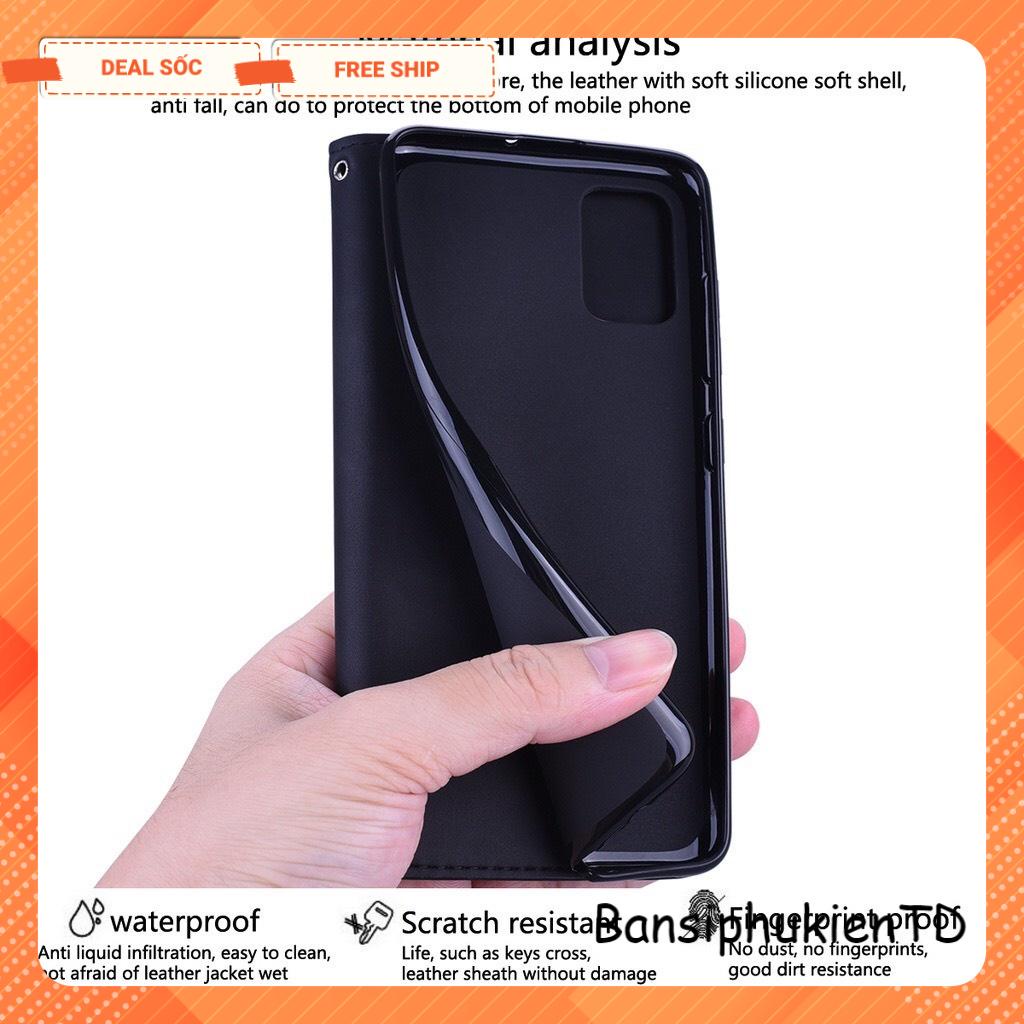 Bao da samsung J4 , J4 Plus may viền cao cấp , có ngăn để thẻ