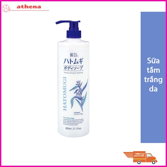 Sữa tắm trắng da Hatomugi 800ml hạt ý dĩ moisturizing washing