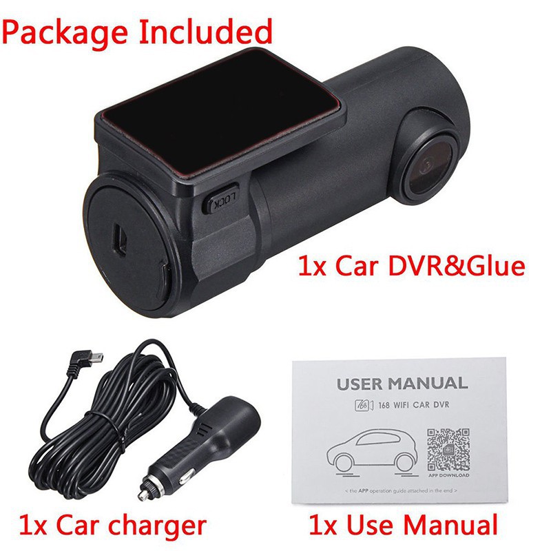 Máy quay hành trình HD 1080P có hỗ trợ thẻ TF và kết nối wifi để chia sẻ dữ liệu kèm phụ kiện cho xe hơi | BigBuy360 - bigbuy360.vn