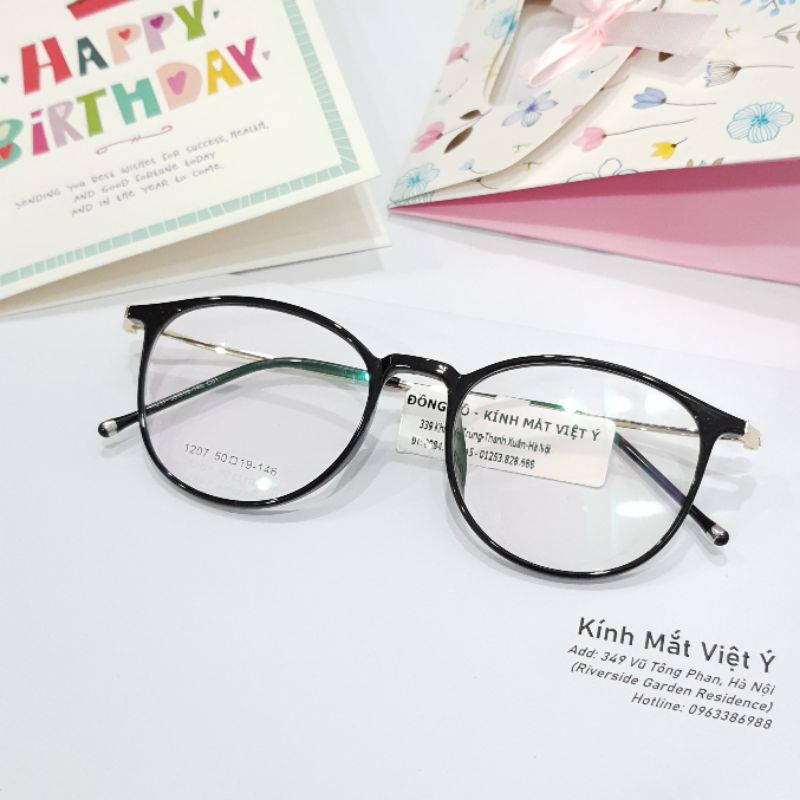 Gọng Kính Cận BBR mã 1207 màu đen + TẶNG HỘP, KHĂN