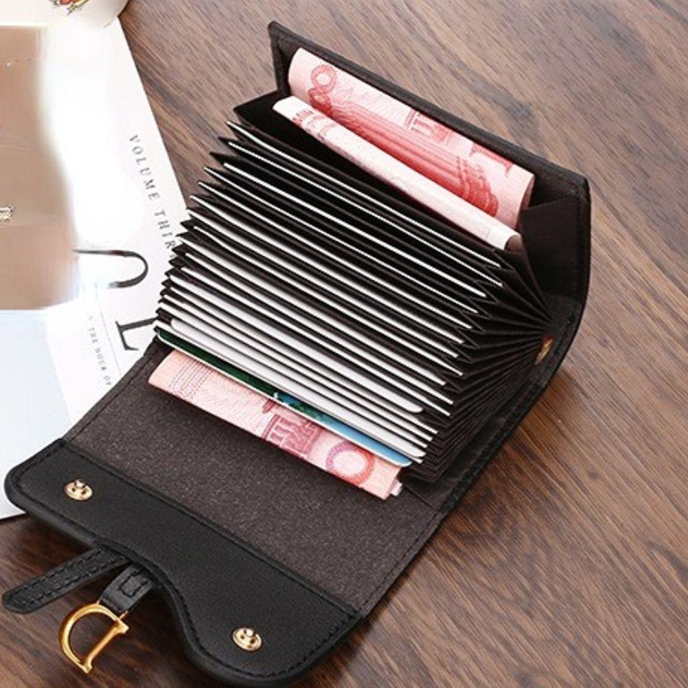Ví Da PU Họa Tiết Da Cá Sấu Chất Lượng Cao Đựng Thẻ Tiện Dụng Giá Đỡ