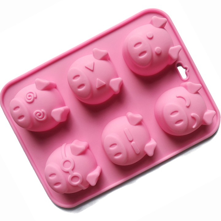 HCM - Khuôn silicon heo kute hoạt hình làm rau câu, bánh nướng mini, xà bông heo kute quà tặng