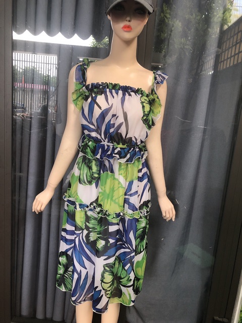 Đầm voan dáng suông tay cánh tiên combo
