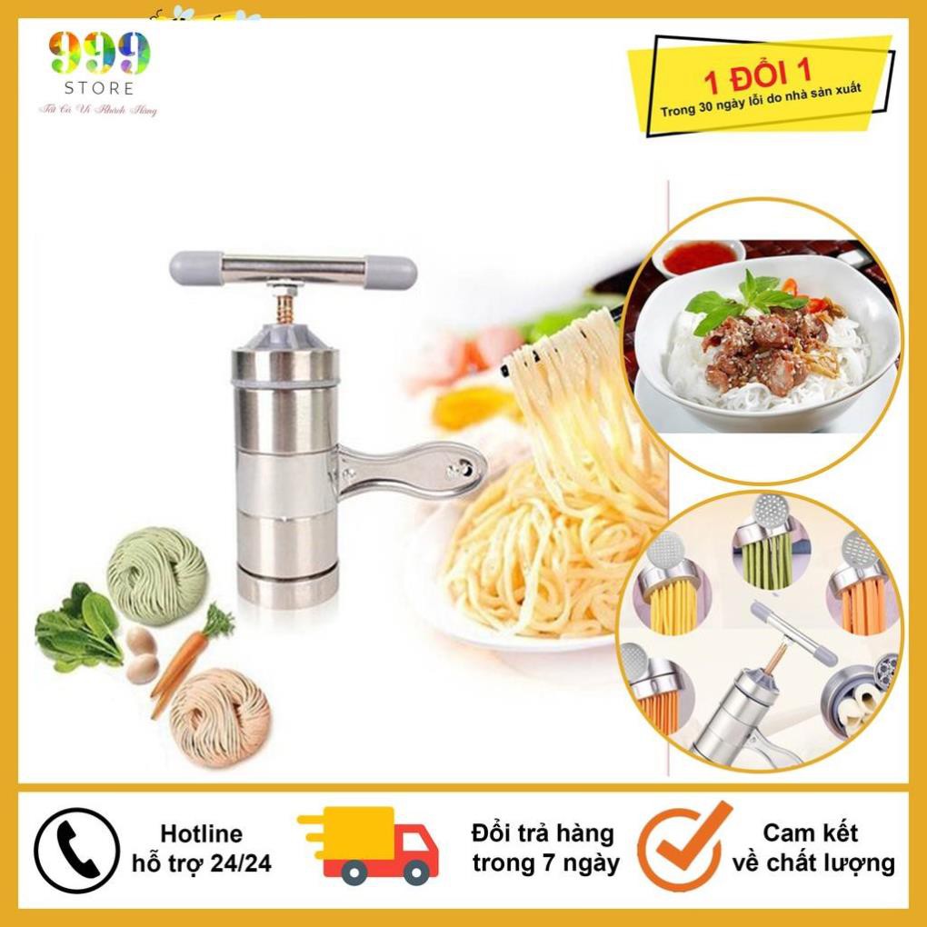 Máy Làm Bún, Mỳ Tươi Tại Nhà Bằng Inox, Tặng Kèm Bộ 5 Size Bún