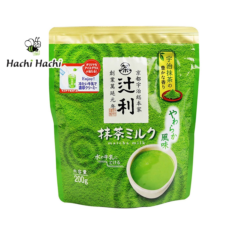 Bột trà sữa trà xanh Uji Matcha Milk Kataoka 200g - Hachi Hachi Japan Shop