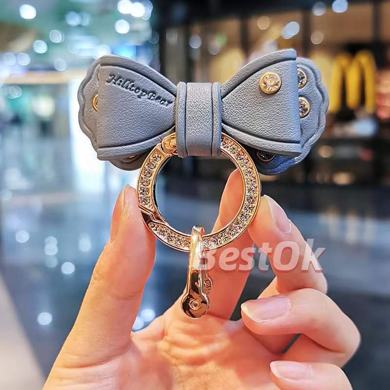 Móc Chìa Khóa Xe Hơi Bằng Da Cá Nhân Hóa Có Thể Vắt Số Lượng Cao Chống Thất Lạc Mặt Dây Chuyền Kim Cương Sáng Tạo