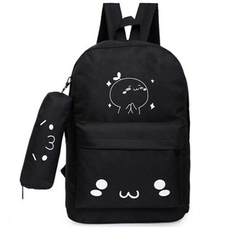 Bộ 2 món balo vải in hình xinh,balo canvas,balo nữ,baloteen,balo đi học,balo hot,balo xinh,balo đa năng,balo kute,Balo