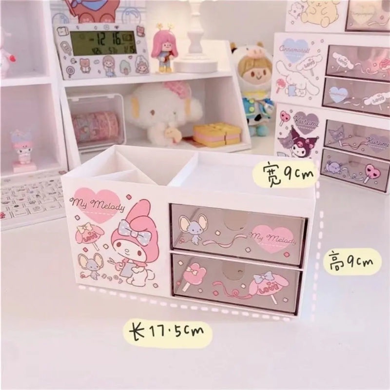 Hộp đựng bút hai tầng dạng ngăn kéo phong cách Nhật Bản dễ thương