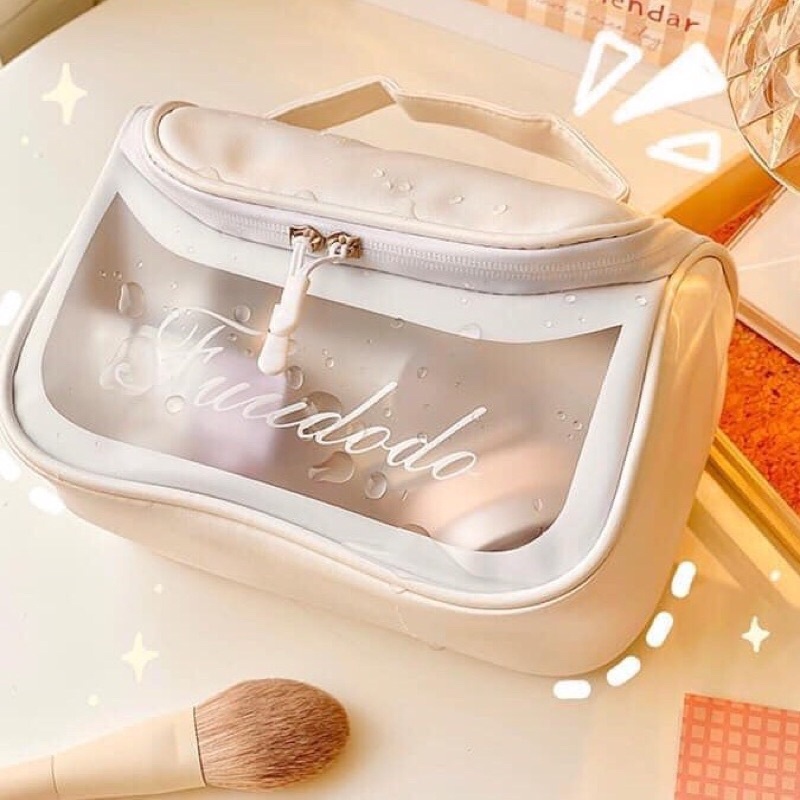 Túi xách nữ cầm tay đựng đồ mỹ phẩm đa năng COSMETIC BAG nhiều ngăn nhựa PVC chống thấm nước