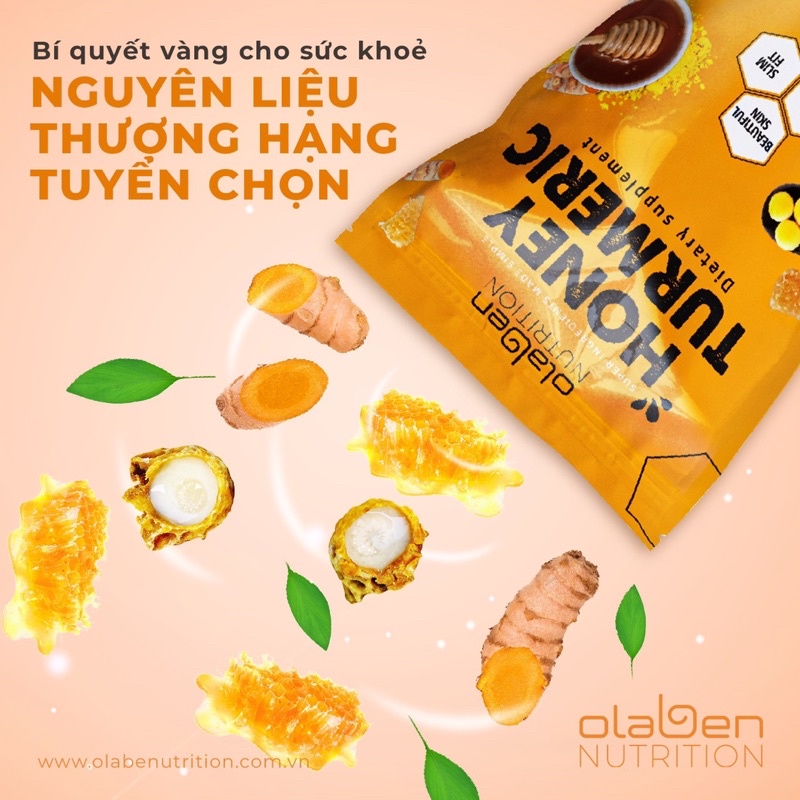 Viên tinh nghệ mật ong sữa ong chúa Olaben Nutrition