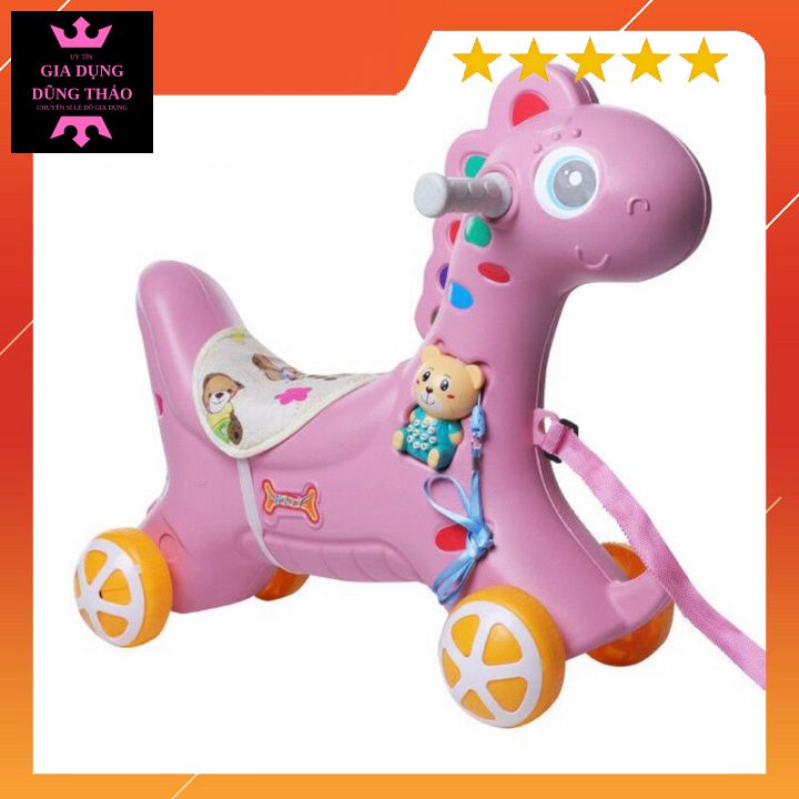 NGỰA BẬP BÊNH TRƯỚC SAU KIÊM XE CHÒI CHÂN 2IN1 CHO BÉ 🦄