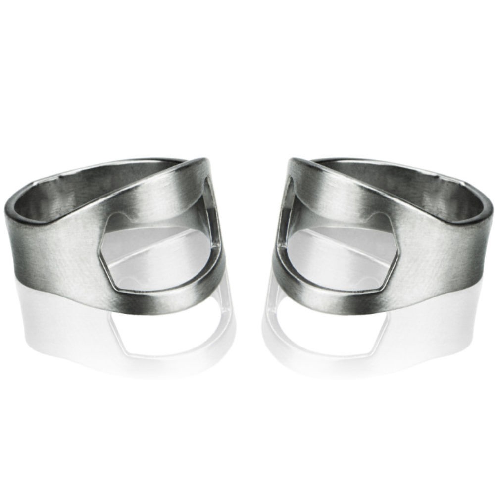 Nhẫn mở nắp chai bia bằng thép không gỉ 1/3 cái