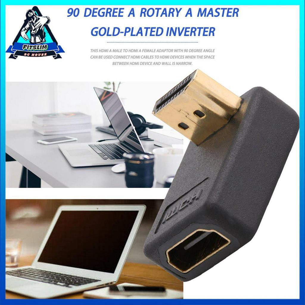 90 độ HDMI Một bộ chuyển đổi cổng nam sang nữ Bộ chuyển đổi mở rộng góc phải