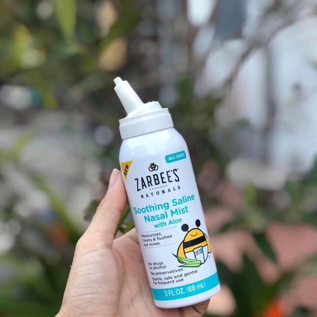Chai xịt vệ sinh mũi Zarbee Zarbee's 88ml cho bé