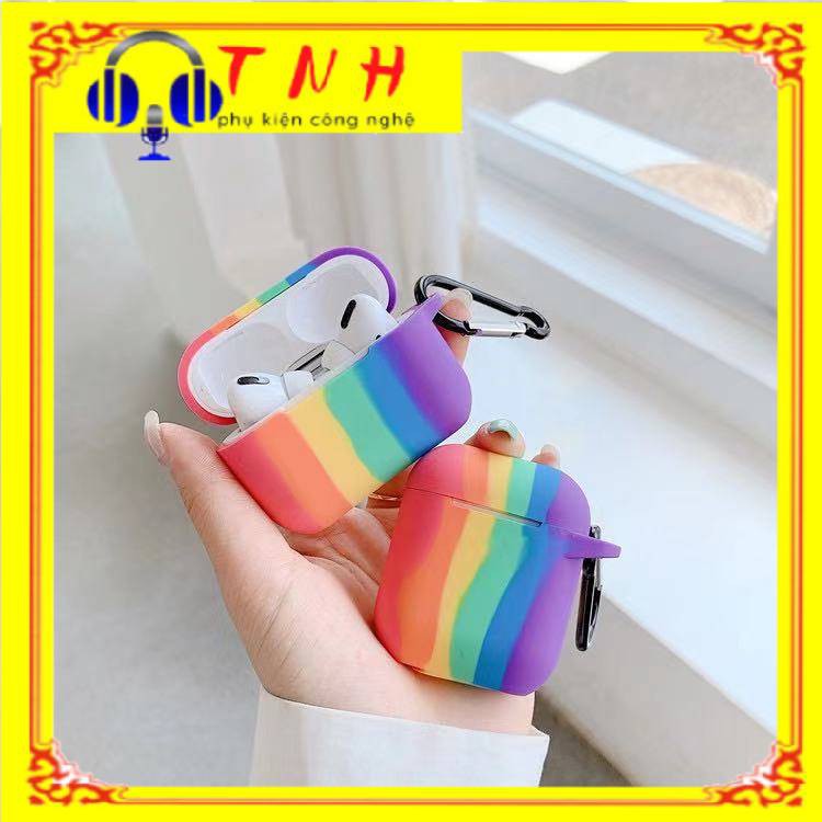 Túi bảo vệ tai nghe cho Apple Airpods Pro-Airpod 1,2 và airpod pro - mã cầu vòng