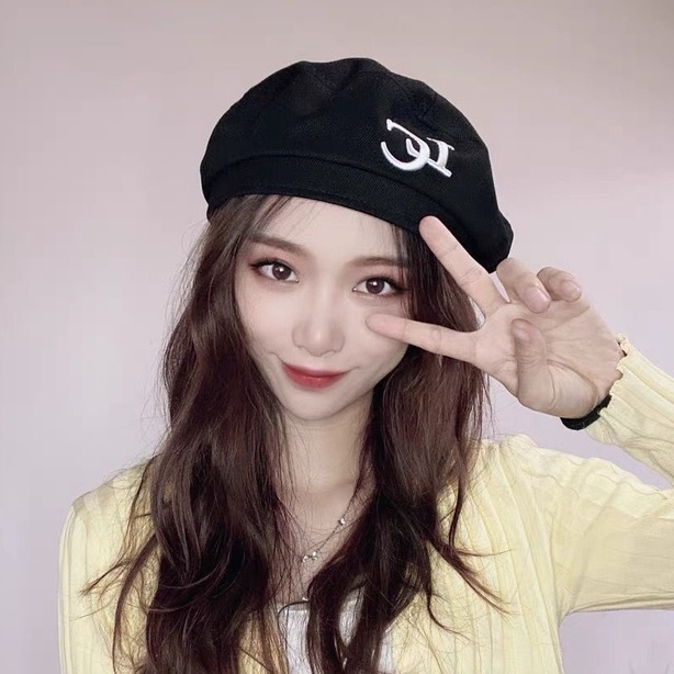 Autumn Winter Fashion Embroidered Plain Color Beret Hats For Women